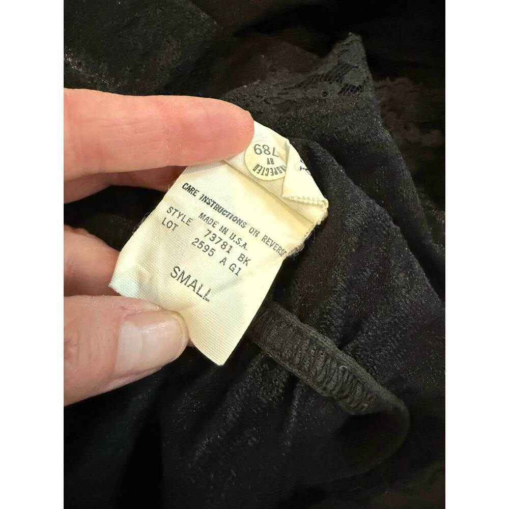 Vintage Donna Morgan for Gilligan & O'Malley Romantic Lace Slip Dress Black S - Picture 7 of 9